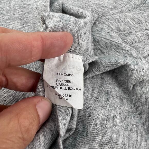 Lot Of 2 MADEWELL Women's V Neck Cotton Tee Shirts Blue Striped & Solid Gray - Picture 7 of 10